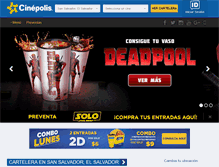 Tablet Screenshot of cinepolis.com.sv
