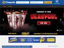 Tablet Screenshot of cinepolis.cr