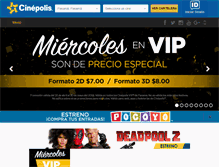 Tablet Screenshot of cinepolis.com.pa